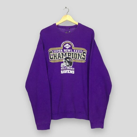 Baltimore Ravens NFL Baltimore Ravens Super Bowl NFL sweatshirt shirt '91 - Picture 1 of 2